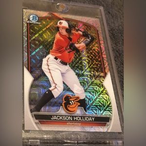 Jackson Holliday 2023 Bowman Chrome RC MOJO Refractor Baltimore Orioles R…